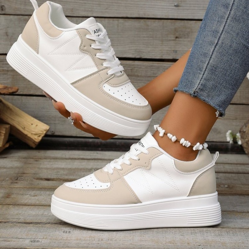 Women Shoes For Walking - Women's Platform Sneakers Round Toe Chunky