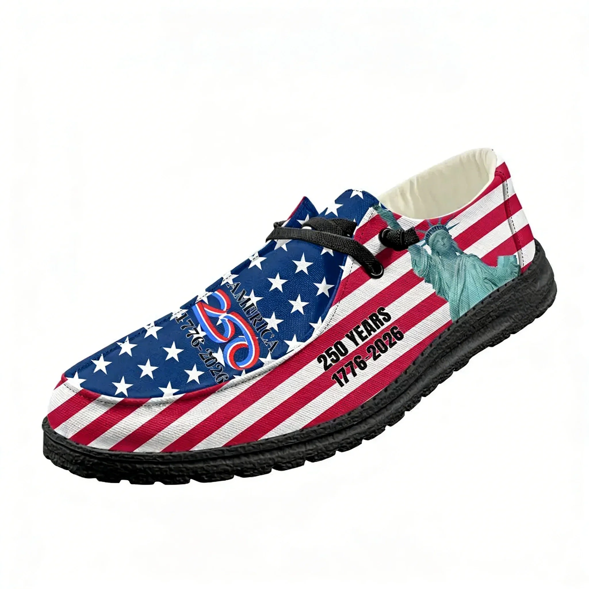 Women'S Shoes Loafers Black - America 250th Anniversary 1776-2026 Loafers Men