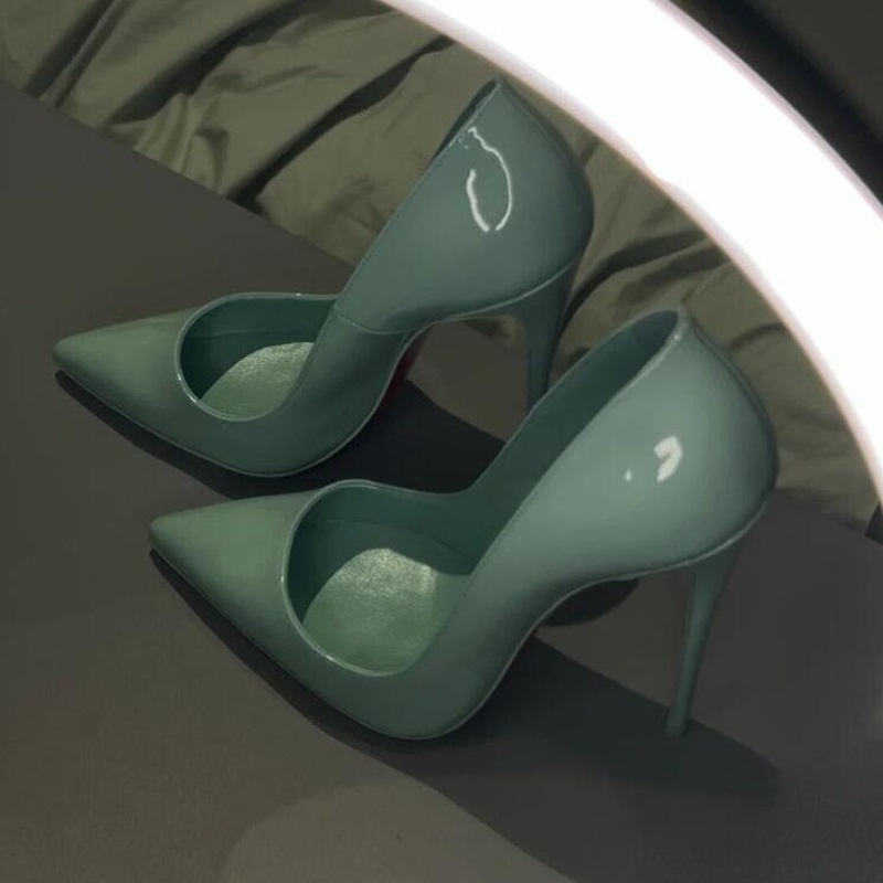 Women'S Shoes Navy Blue - Blue Green Patent Leather Women Shoes