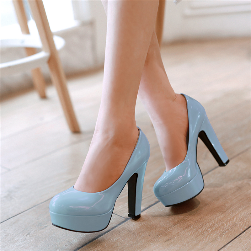 Elegant Women High Heels Platf - Women'S Shoes Navy Blue avis et prix
