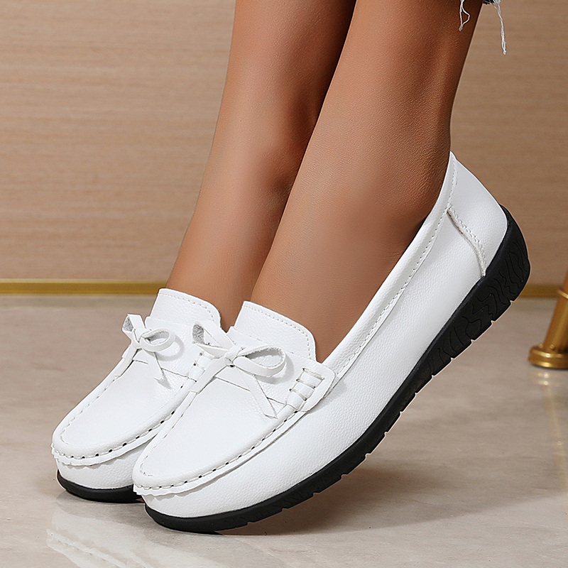 Genuine Leather Women Flats Fa - Women'S Shoes Loafers Black avis et prix