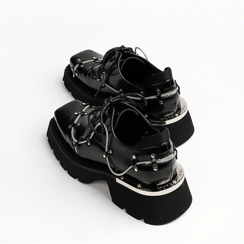 Luxury Metal Chain Decoration  - Women'S Shoes Loafers Black avis et prix