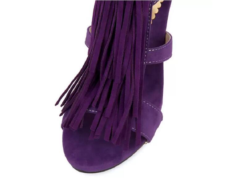 Sexy Purple Black Faux Suede T - Women'S Shoes In Size 12 avis et prix