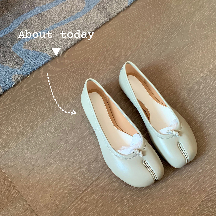 Black Ballets Flats Split Toe  - Women'S Shoes Loafers Black avis et prix