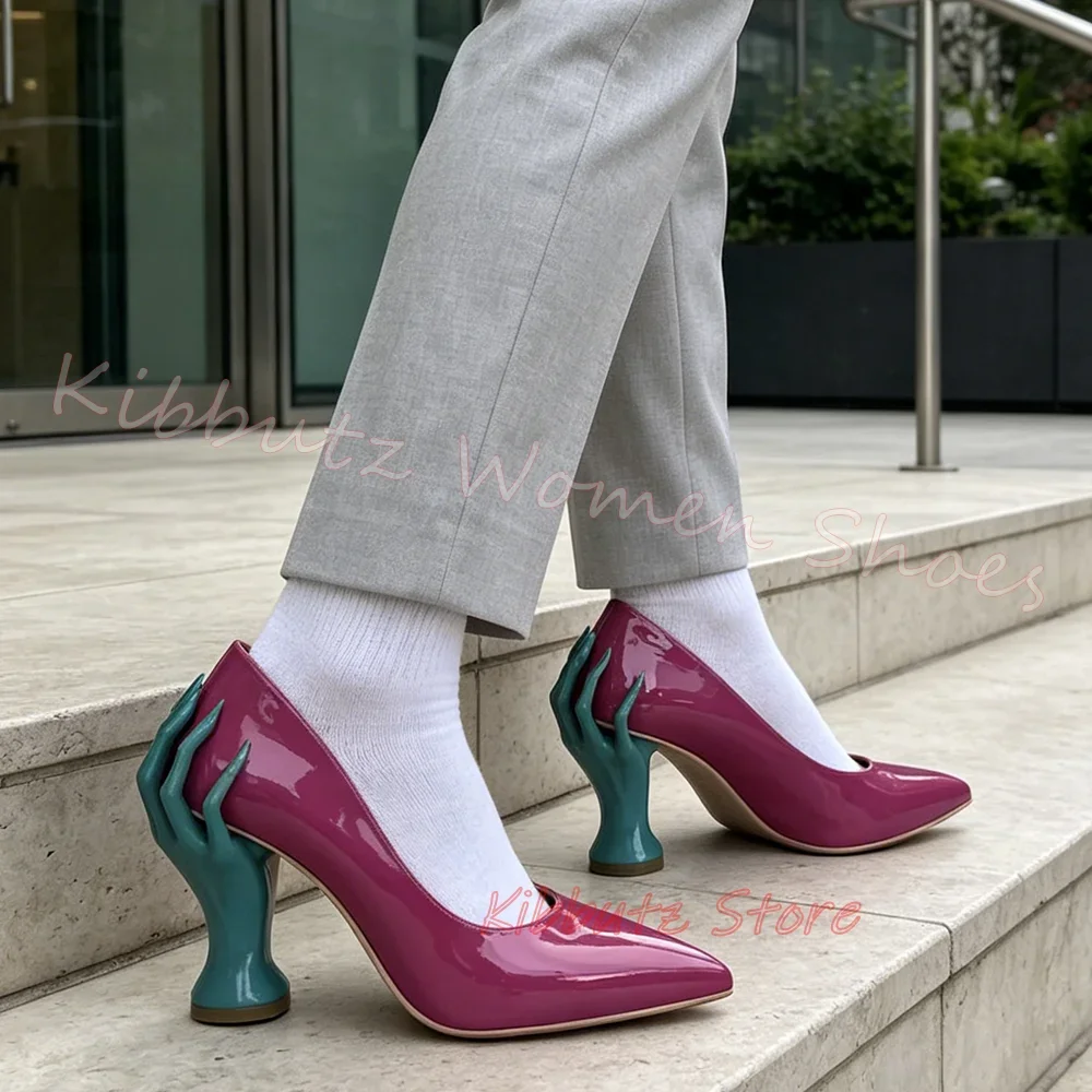 Hand Shape Heel Pumps Pointed  - Women'S Shoes Hands Free avis et prix