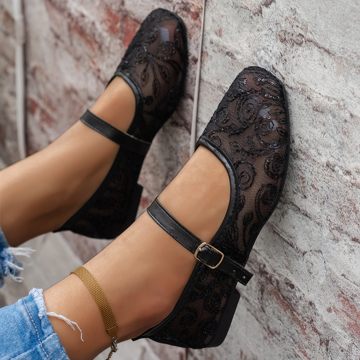 Women's New Summer Large Size  - Women'S Shoes Loafers Black avis et prix