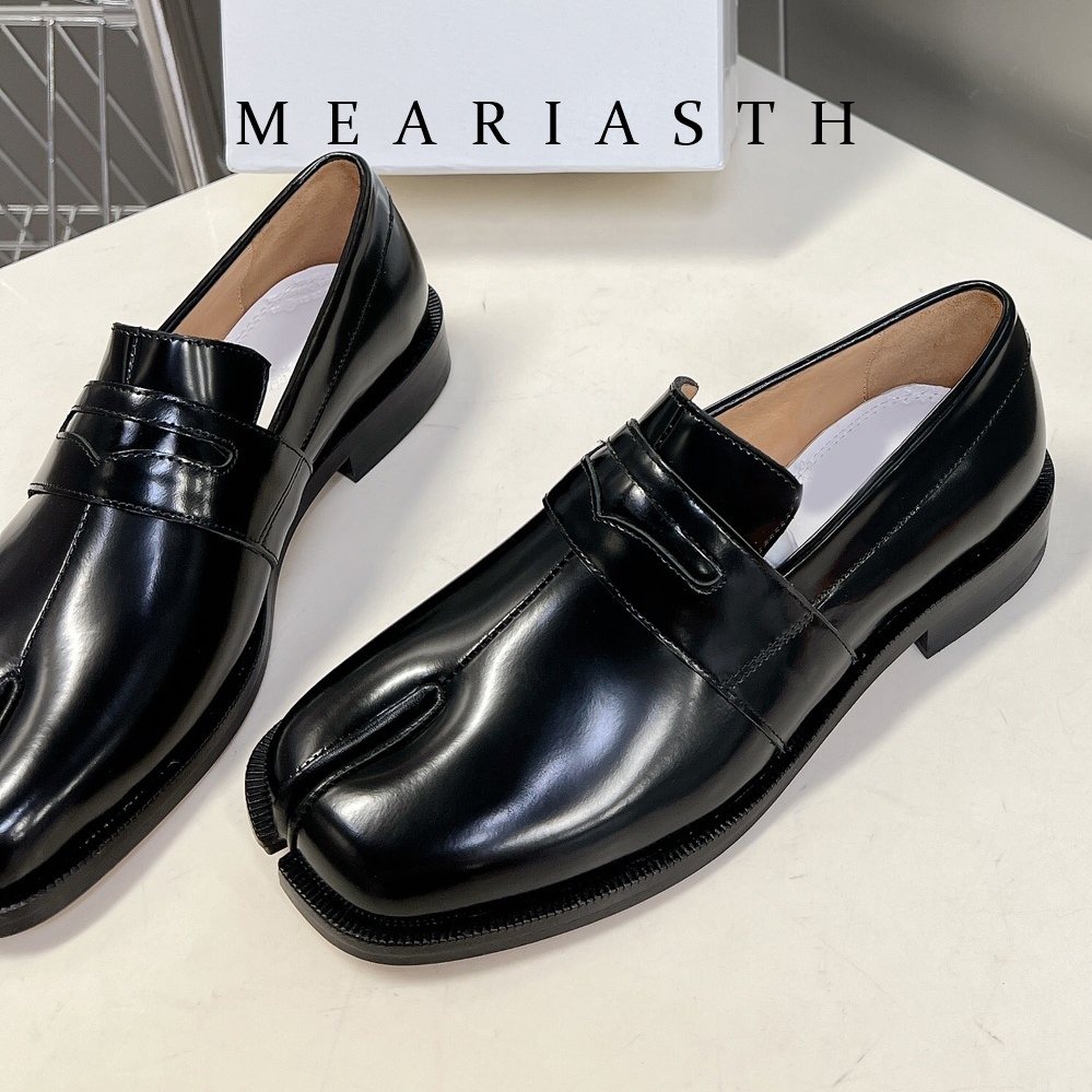 black Tabi Shoes Split Toe Pat - Women'S Shoes Loafers Black avis et prix