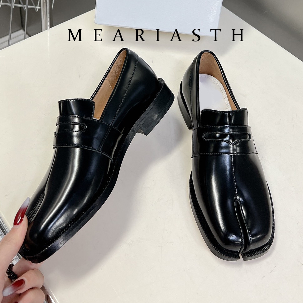 black Tabi Shoes Split Toe Pat - Women'S Shoes Loafers Black avis et prix