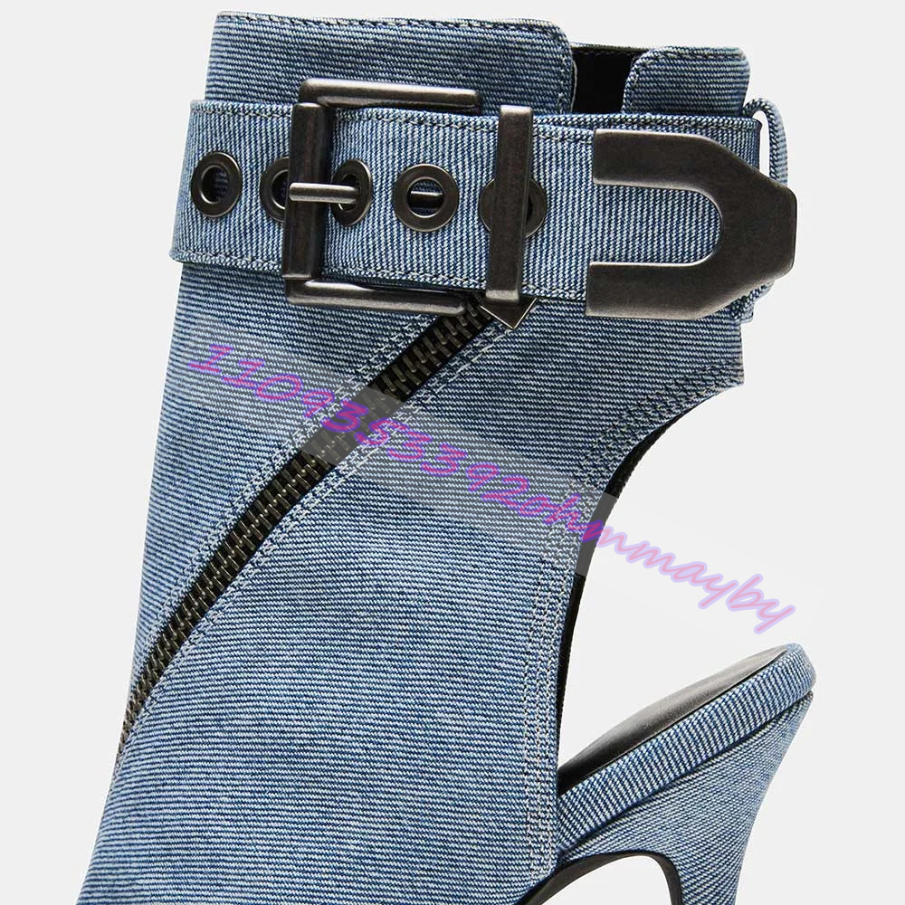 Summer Blue Denim Pointed-Toe  - Women'S Shoes Navy Blue avis et prix