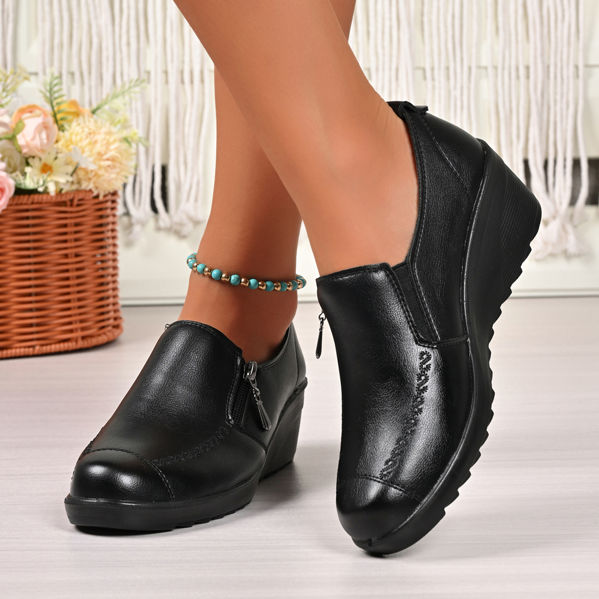 Women Genuine Leather Shoes Sp - Women'S Shoes Loafers Black avis et prix