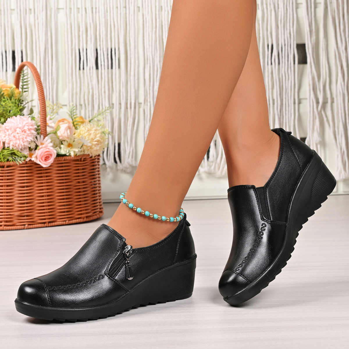 Women Genuine Leather Shoes Sp - Women'S Shoes Loafers Black avis et prix