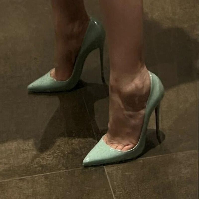 Blue Green Patent Leather Wome - Women'S Shoes Navy Blue avis et prix