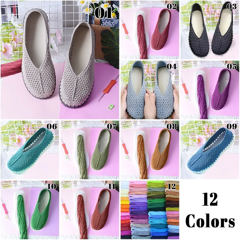Handwoven DIY Shoes Crocheted  - Women'S Shoes Hands Free avis et prix