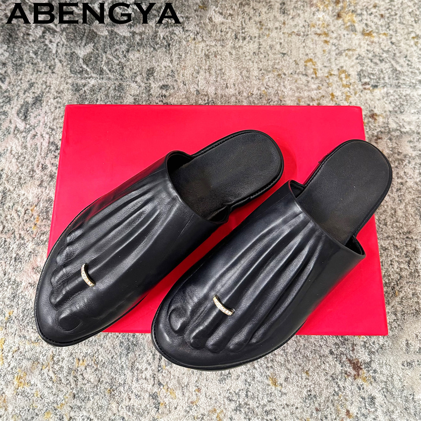 Black Real Leather Wrap Toe lo - Women'S Shoes Loafers Black avis et prix