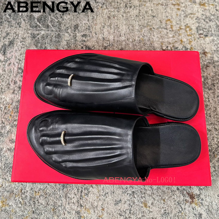 Black Real Leather Wrap Toe lo - Women'S Shoes Loafers Black avis et prix