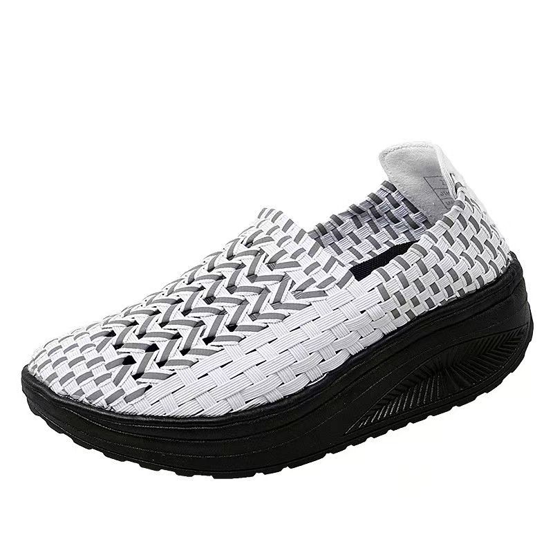 Woman Hand Woven Wedges Casual - Women'S Shoes Hands Free avis et prix