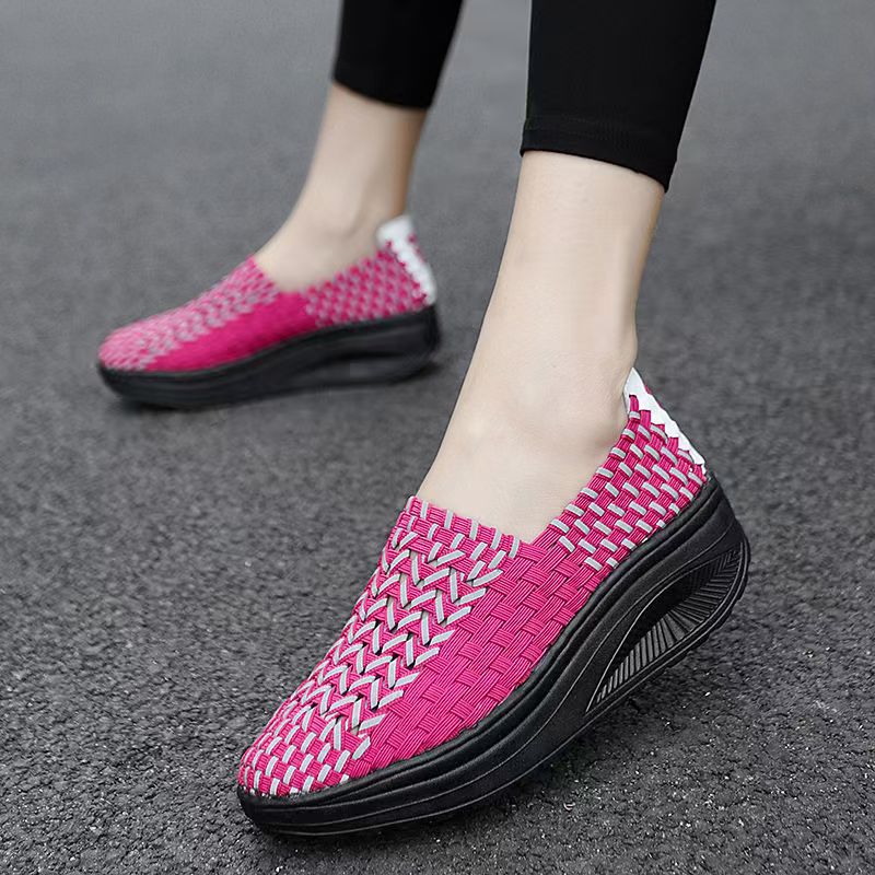 Woman Hand Woven Wedges Casual - Women'S Shoes Hands Free avis et prix