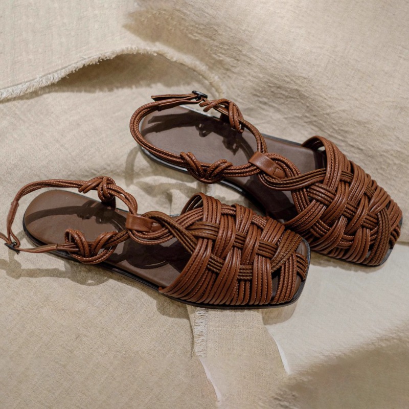 Vintage Hand-woven Flat-bottom - Women'S Shoes Hands Free avis et prix